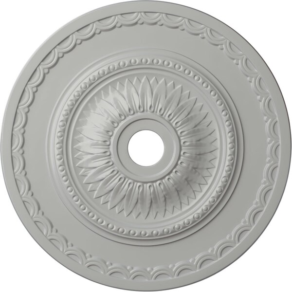 Ekena Millwork Sunflower Ceiling Medallion (Fits Canopies up to 5 5/8"), 29 1/2"OD x 3 5/8"ID x 1 5/8"P, Frost CM29SFFRF - main